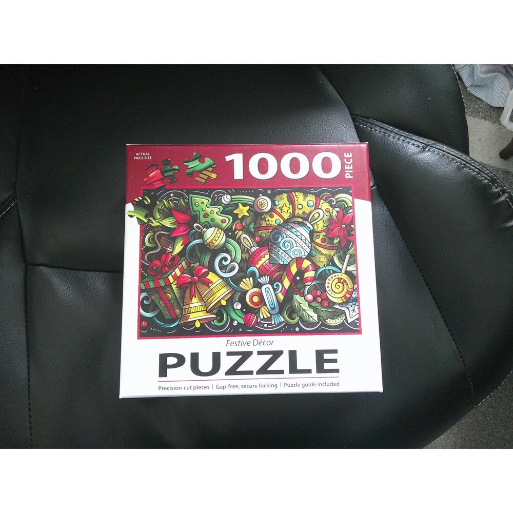 NEW CHRISTMAS FESTIVE DECOR COLORFUL ORNAMENT 1000 PIECE JIGSAW PUZZLE